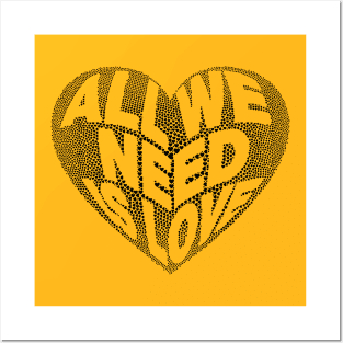Stand With Ukraine, All we Need is Love, Dark Heart Posters and Art